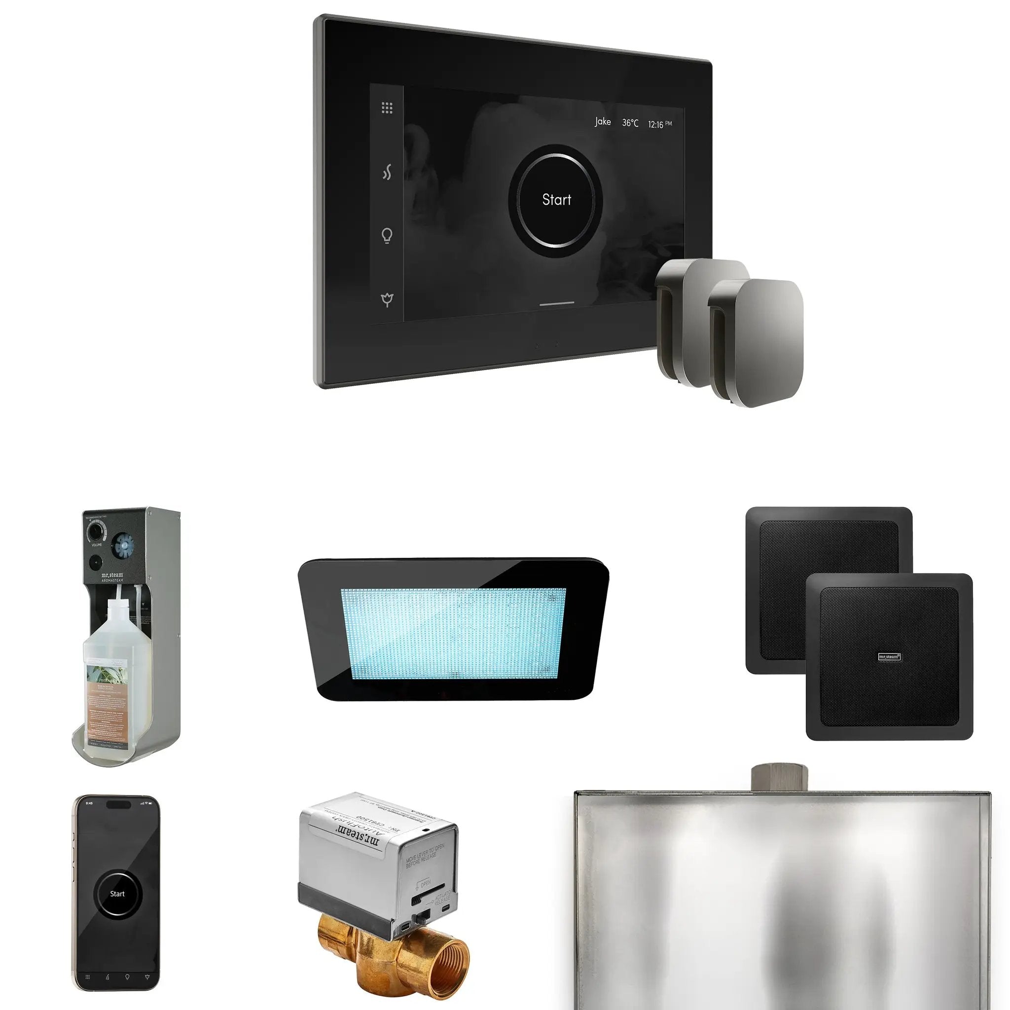 Mr Steam XDream Max Steam Shower Control Package with iSteamX Control and Steamhead by Mr Steam