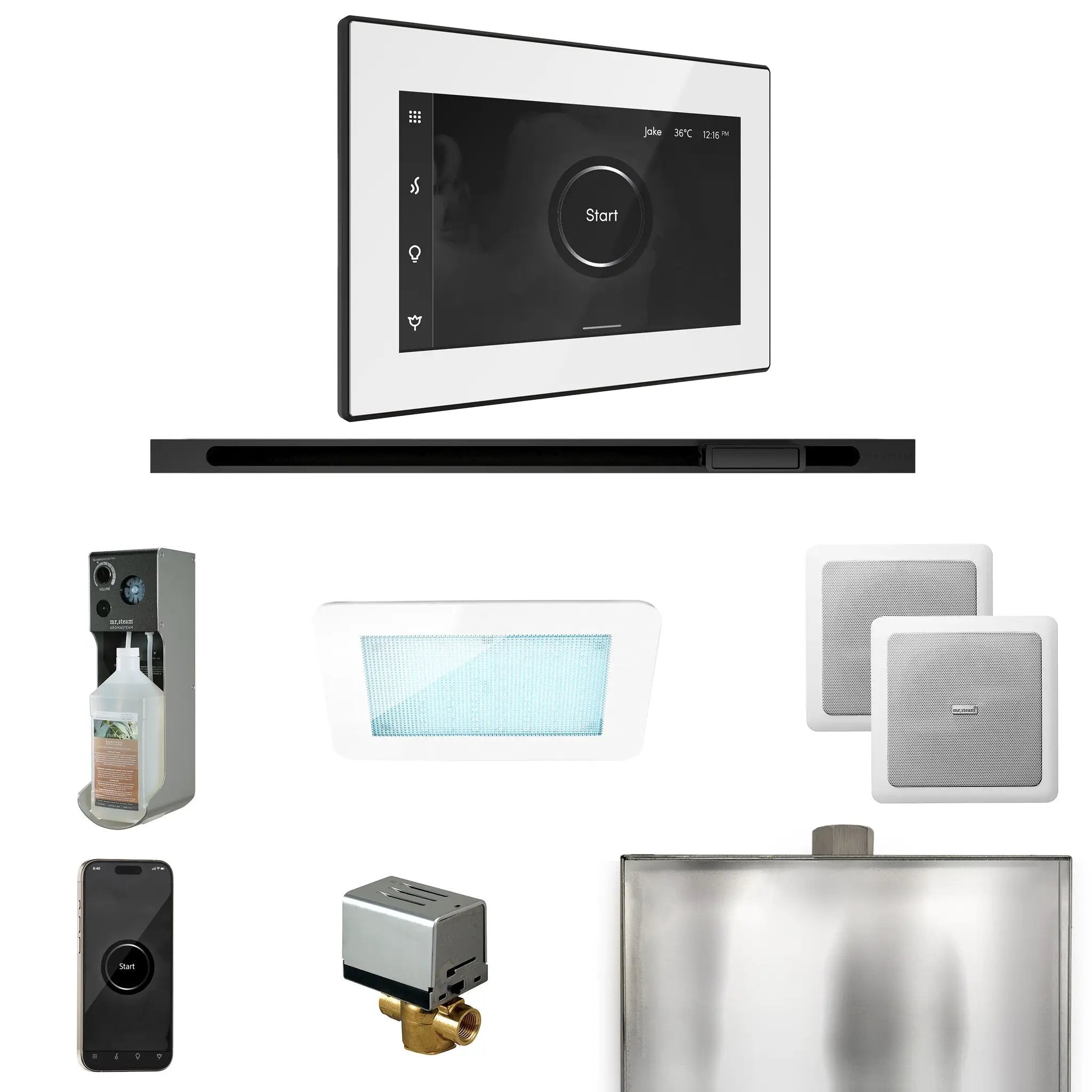 Mr Steam XDream Steam Shower Control Package with iSteamX Control and Linear Steamhead by Mr Steam