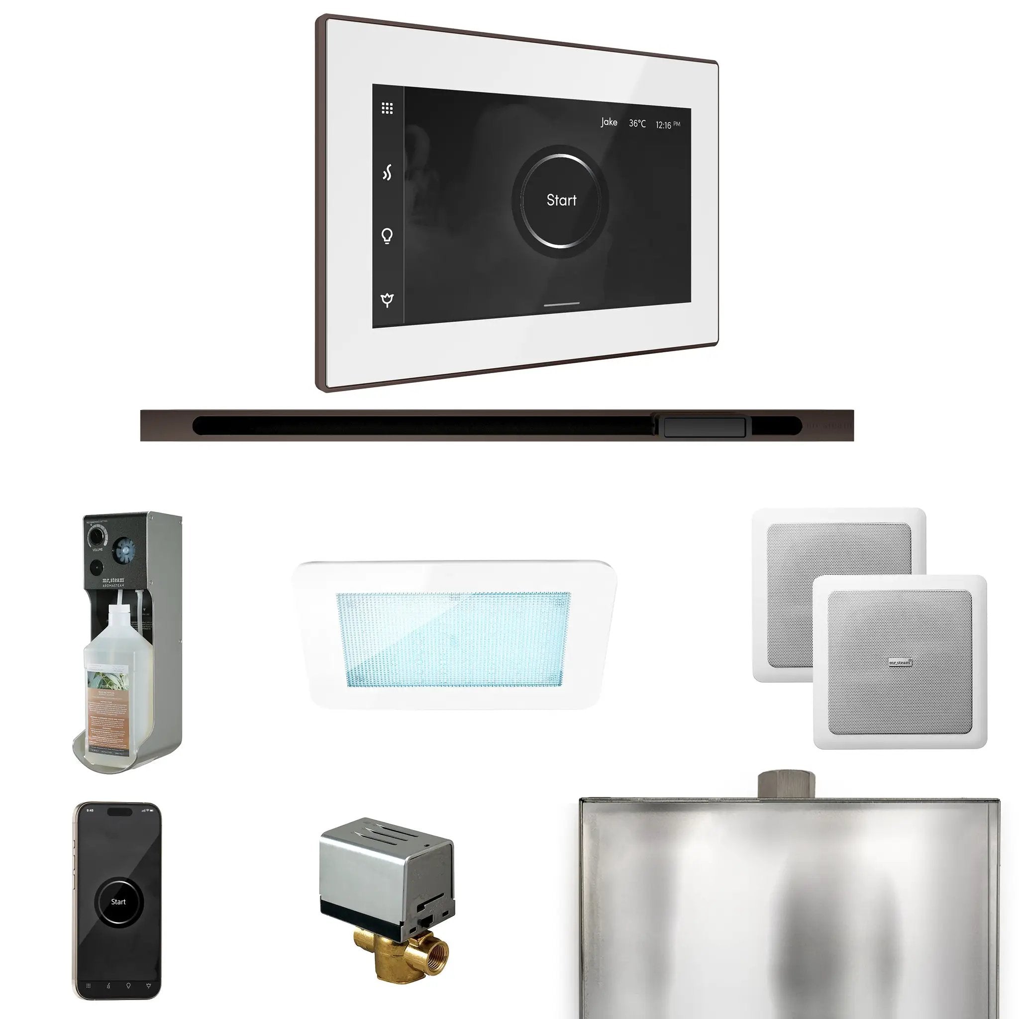 Mr Steam XDream Steam Shower Control Package with iSteamX Control and Linear Steamhead by Mr Steam