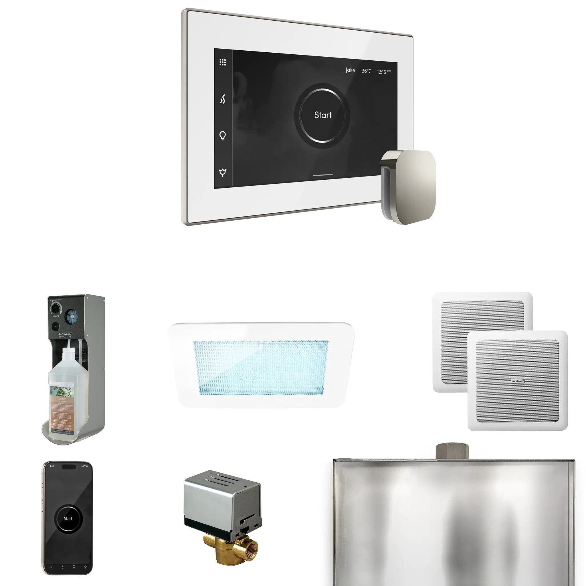 Mr Steam XDream Steam Shower Control Package with iSteamX Control and Steamhead by Mr Steam