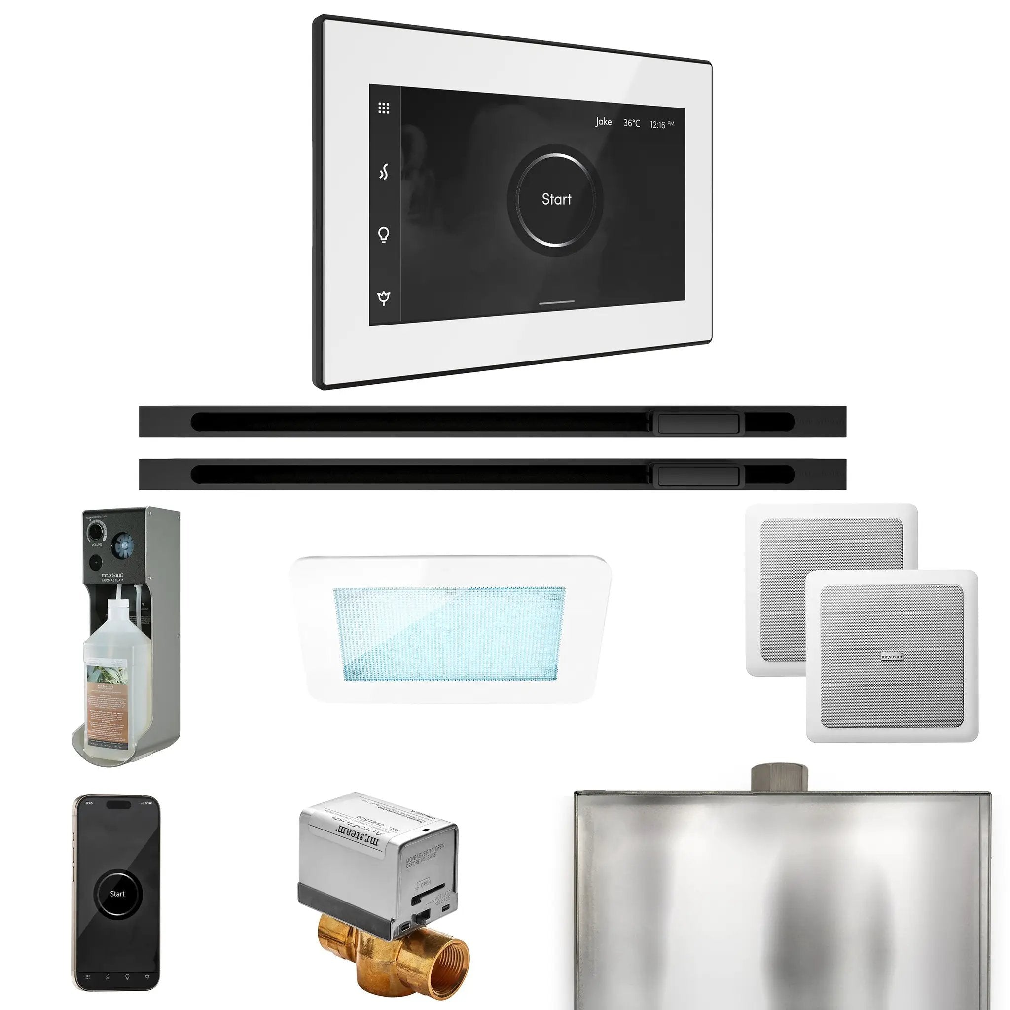 Mr Steam XDream Max Steam Shower Control Package with iSteamX Control and Linear Steamhead by Mr Steam