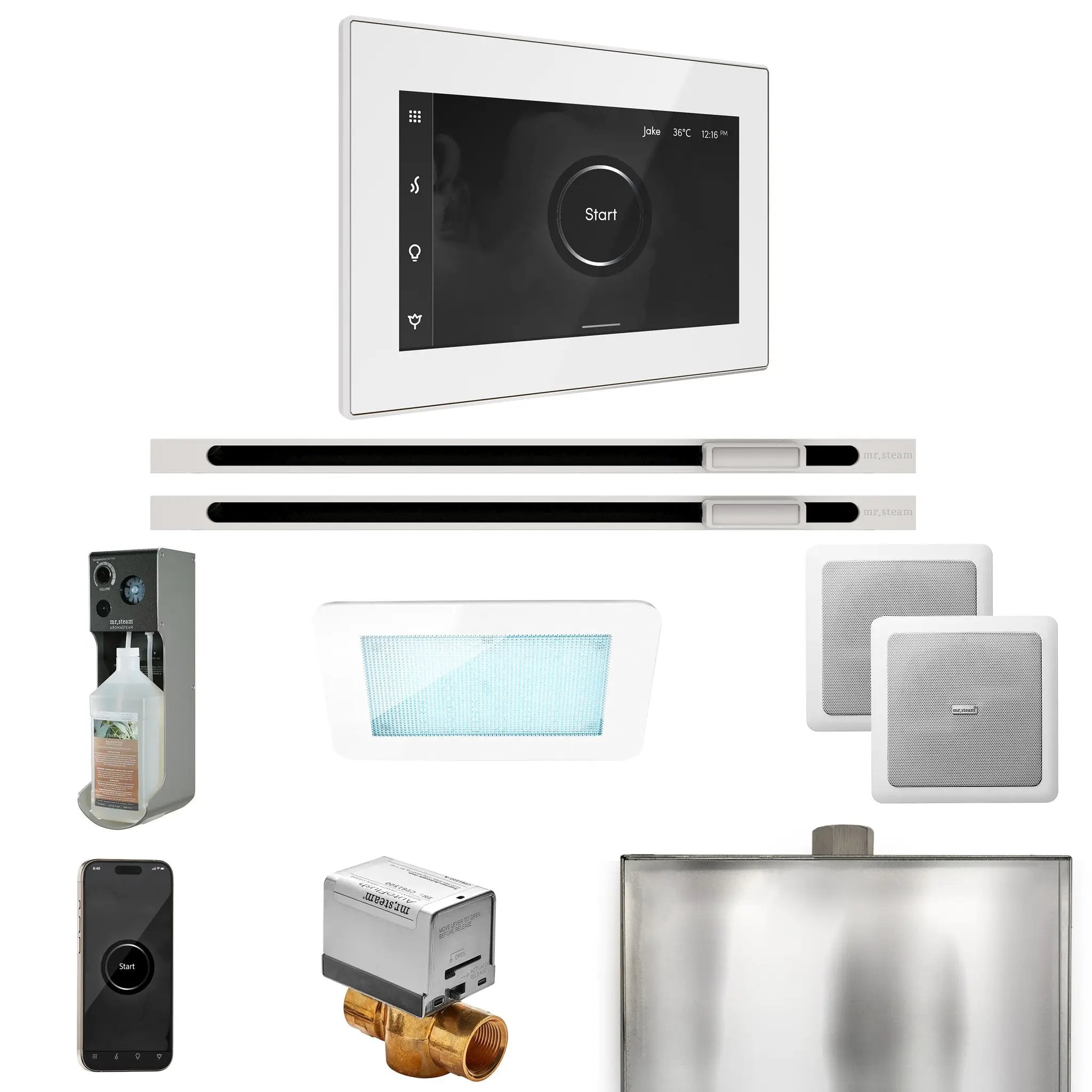 Mr Steam XDream Max Steam Shower Control Package with iSteamX Control and Linear Steamhead by Mr Steam