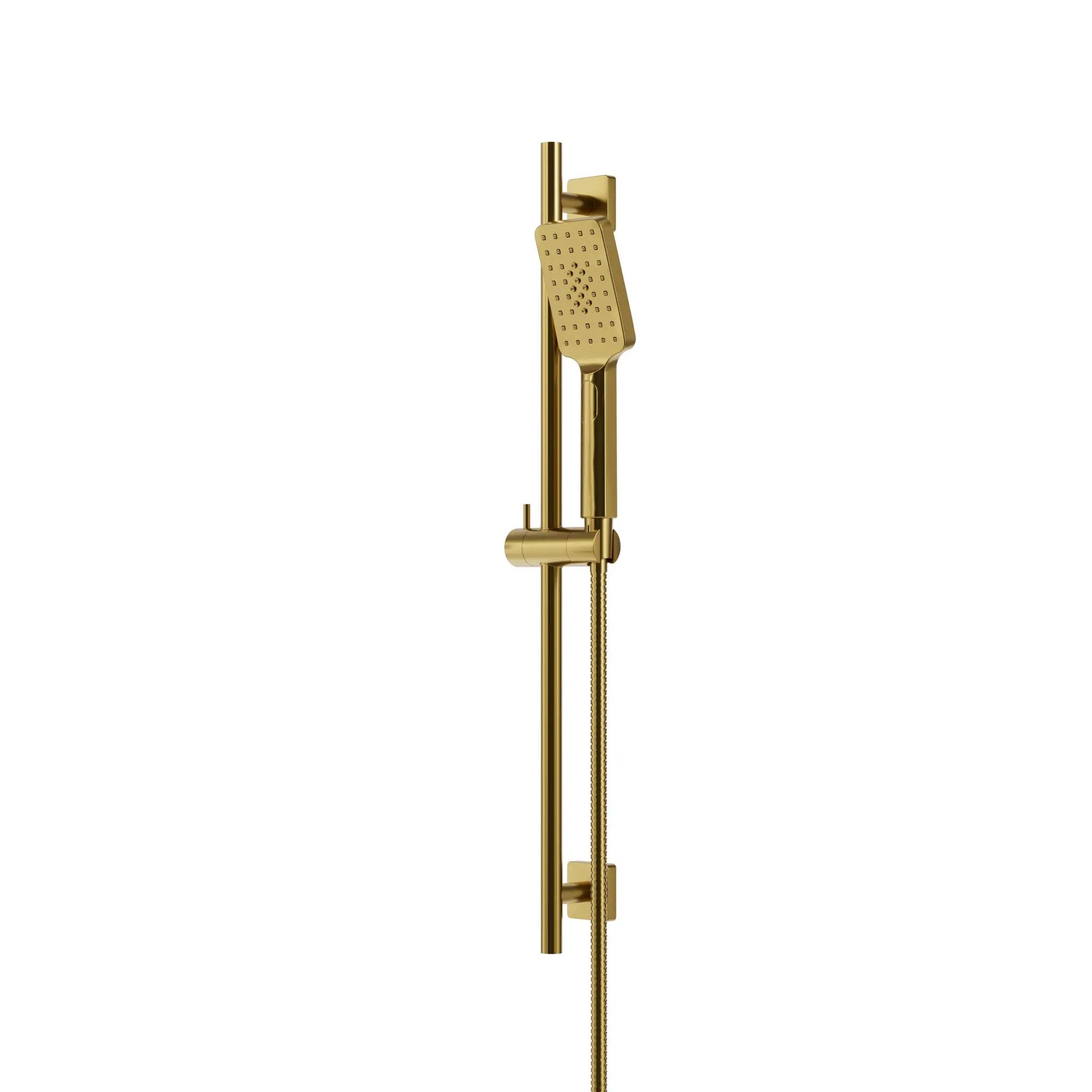 Aquabrass Xps94 Complete Round Shower Rail-Square Flange - 3 Fns Handshower by Aquabrass