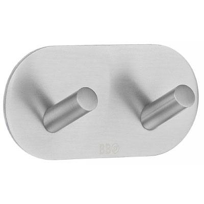 brushed stainless steel double hook