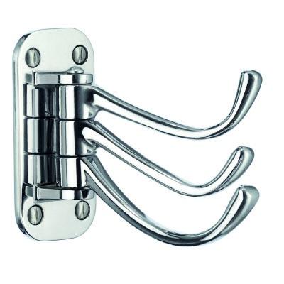polished chrome coat hook