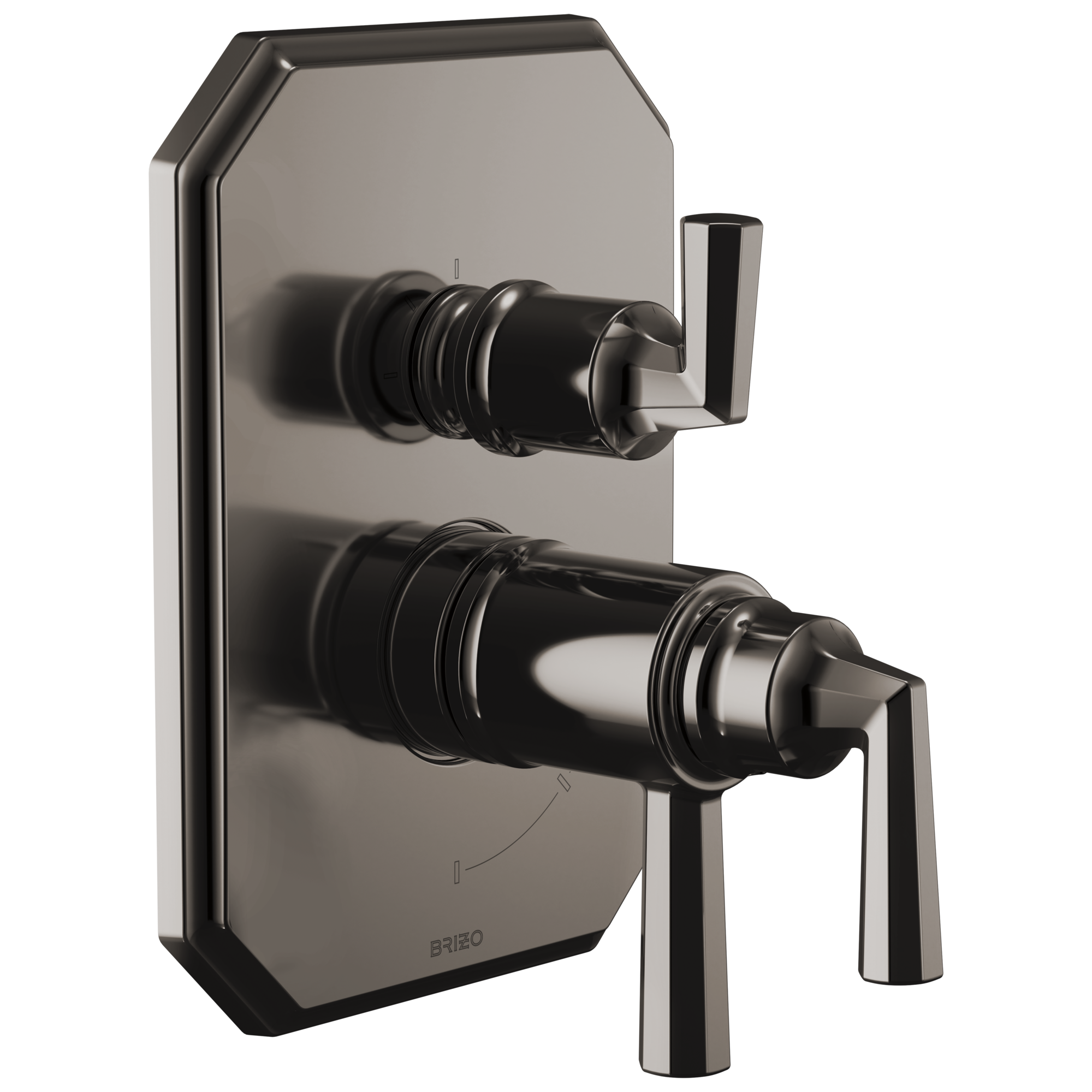 Brizo Beauclere TempAssure Thermostatic Valve with Integrated 3-Function Diverter Trim by Brizo