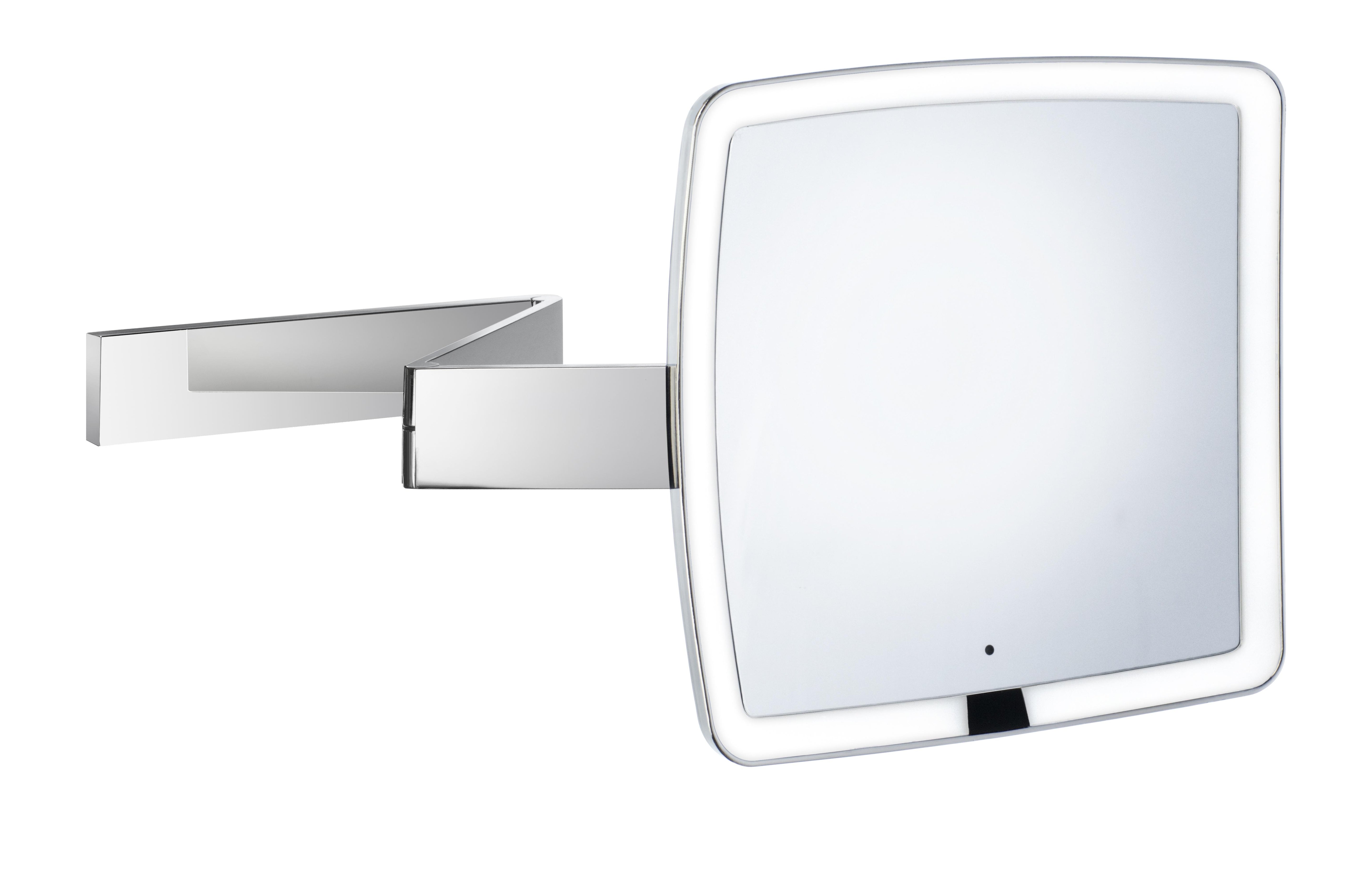 polished chrome make-up mirror
