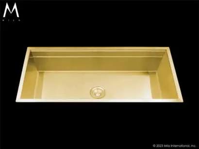 MILA WORKSTATION Single Bowl Flush-Mount 39 x 18.5 Kitchen Sink by Mila International