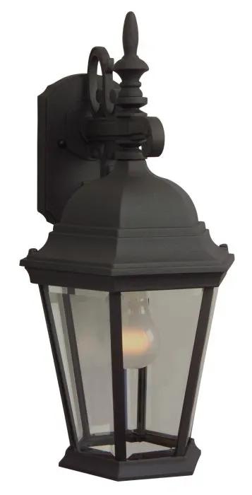 Craftmade Straight Glass Cast 1 Light Medium Outdoor Wall Lantern - Textured Black by Craftmade