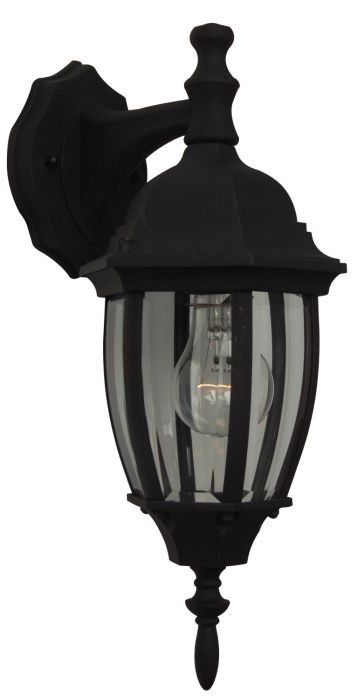 Craftmade Bent Glass 1 Light Small Outdoor Wall Lantern - Textured Black