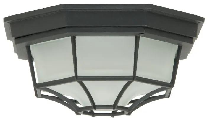 Craftmade Octagonal Bulkhead Small Flush/Wall Mount Light- Textured Black by Craftmade