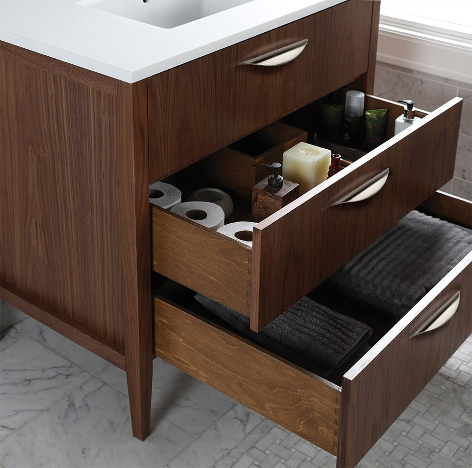 natural walnut vanity