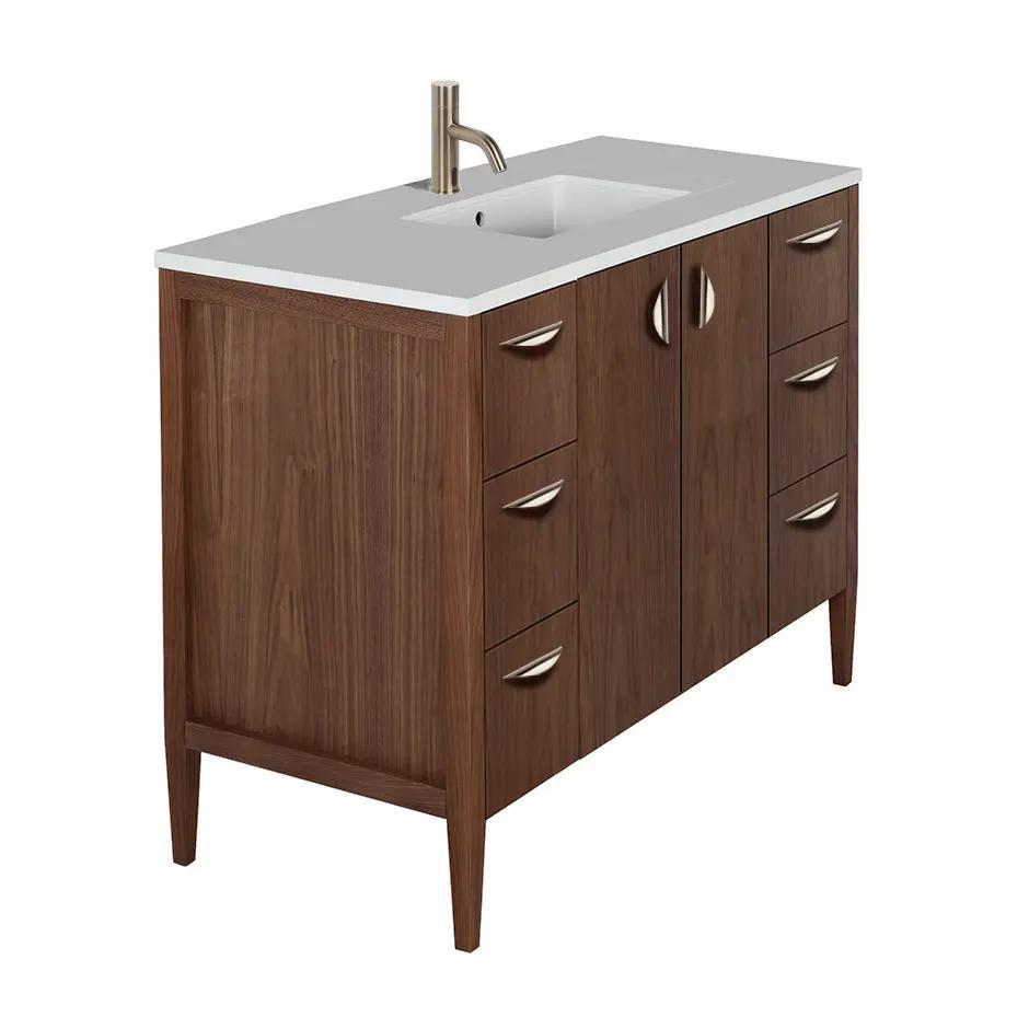 natural walnut vanity