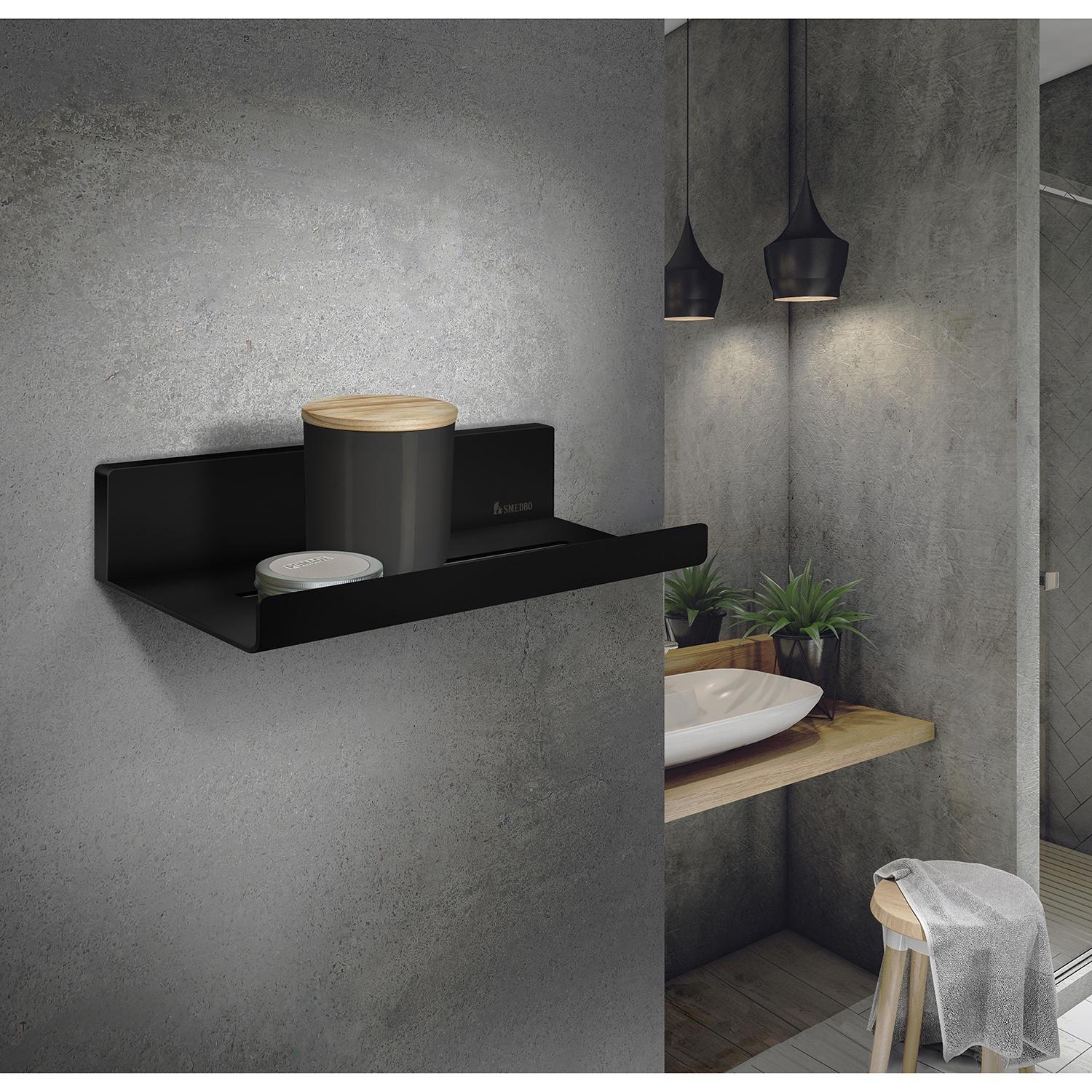 chromed stainless steel shower shelf