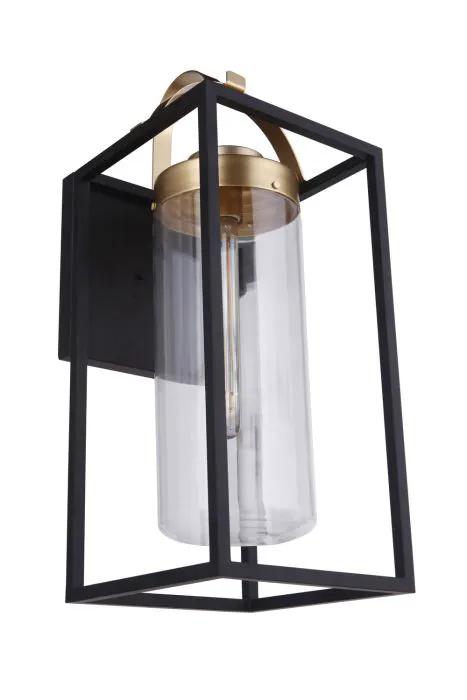 midnight / satin brass wall sconces