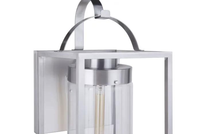 satin aluminum wall sconces
