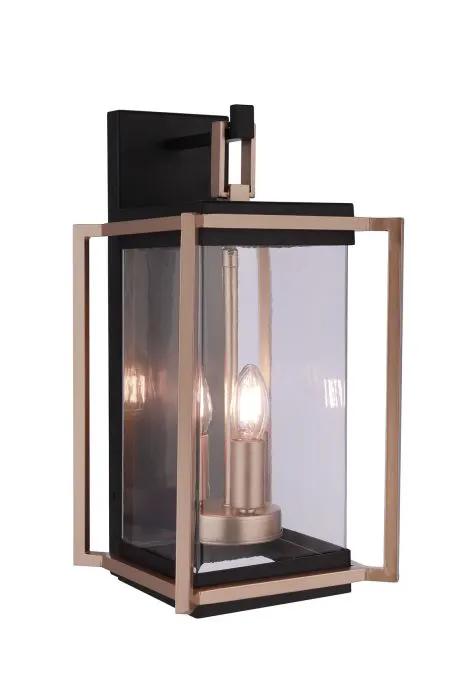 midnight / satin brass wall sconces