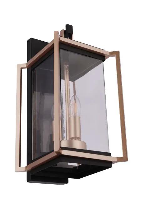 midnight / satin brass wall sconces