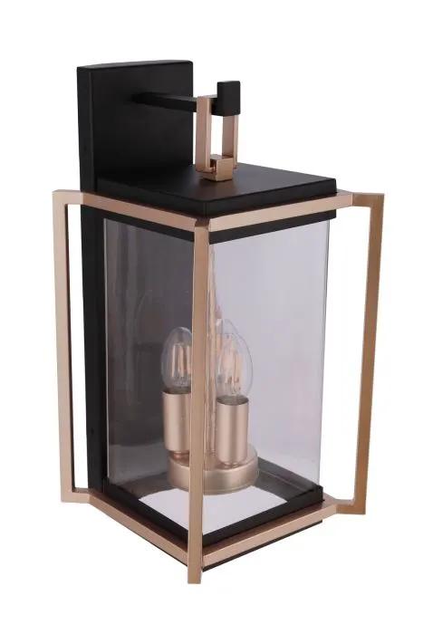 midnight / satin brass wall sconces