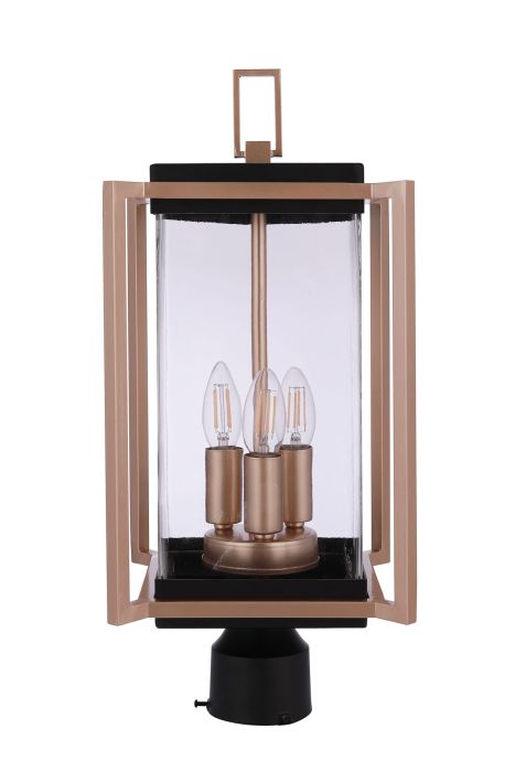 midnight / satin brass outdoor lighting/outdoor fans