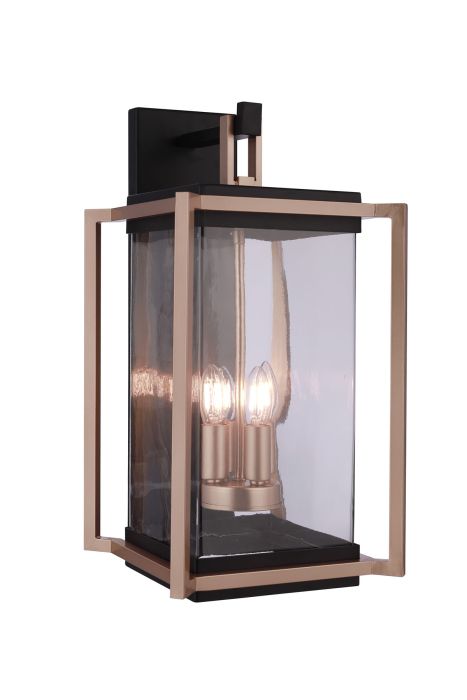 midnight / satin brass wall sconces