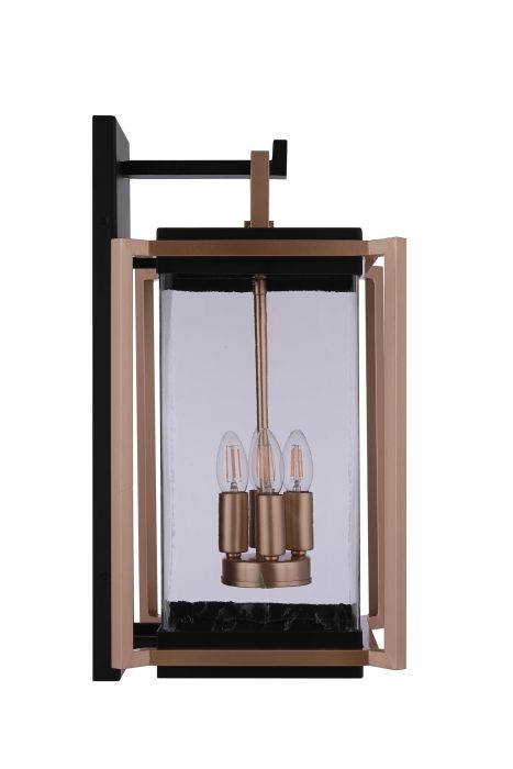 midnight / satin brass wall sconces