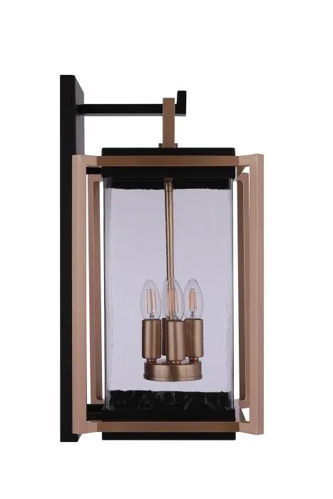 midnight / satin brass wall sconces