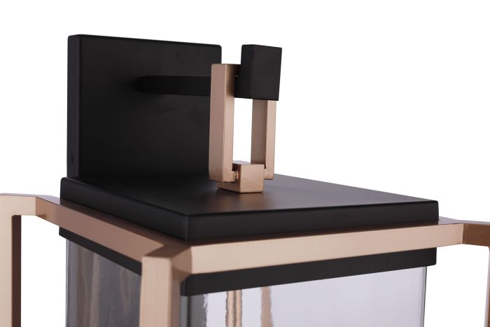 midnight / satin brass wall sconces