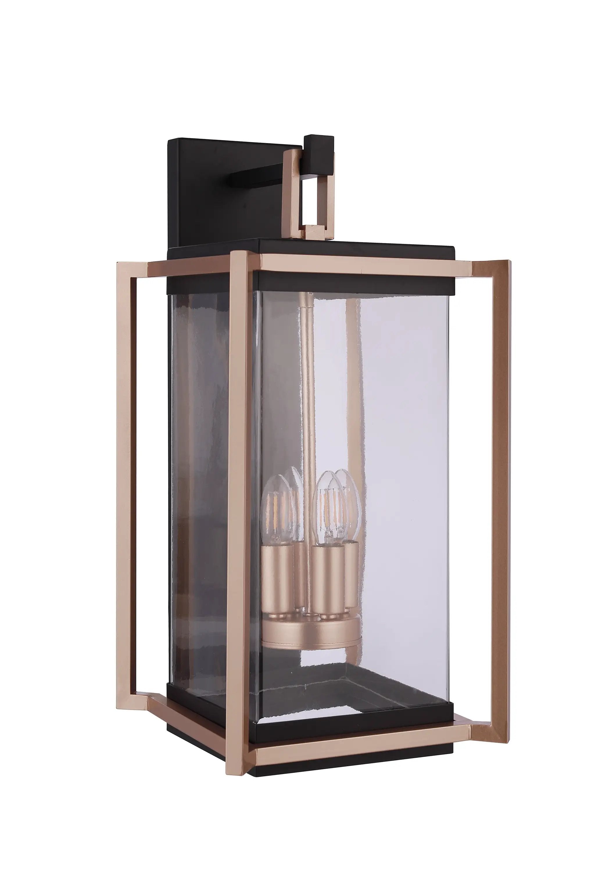 midnight / satin brass wall sconces