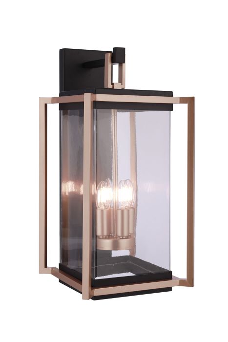 midnight / satin brass wall sconces