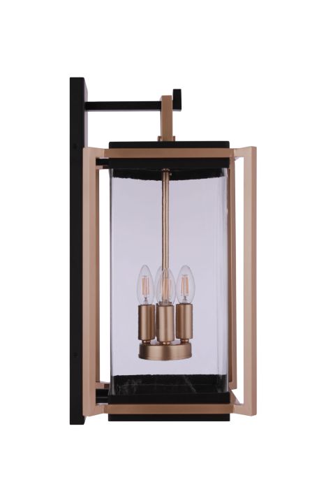 midnight / satin brass wall sconces