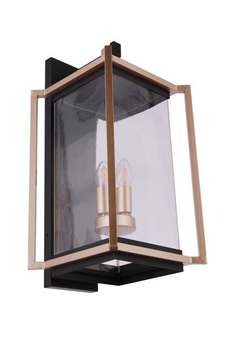 midnight / satin brass wall sconces