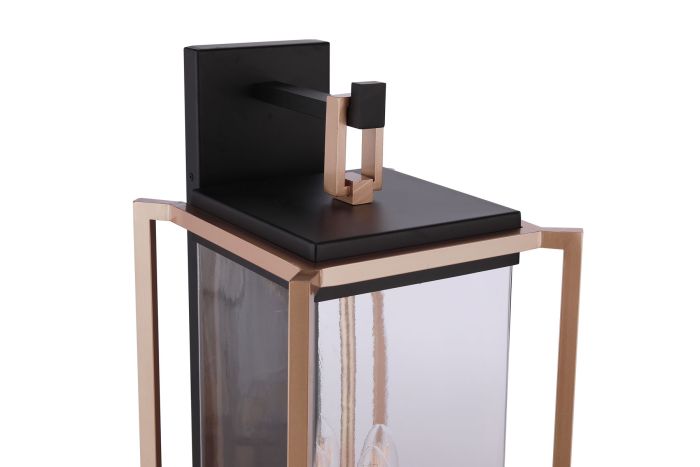 midnight / satin brass wall sconces