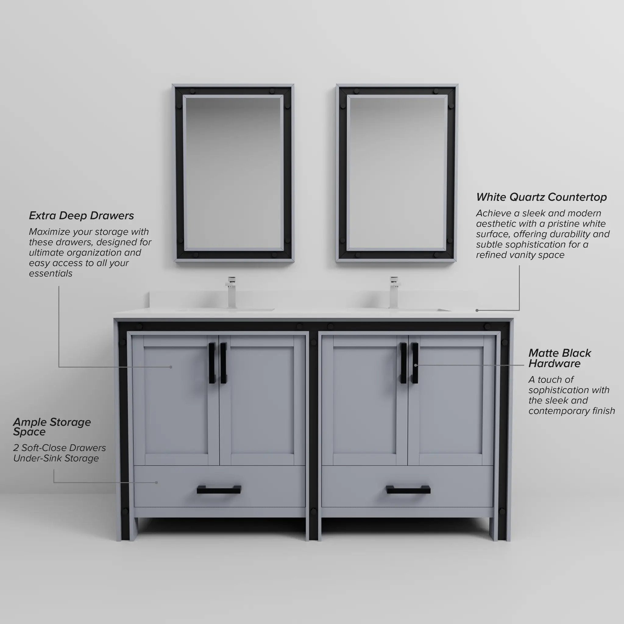 dark grey vanity