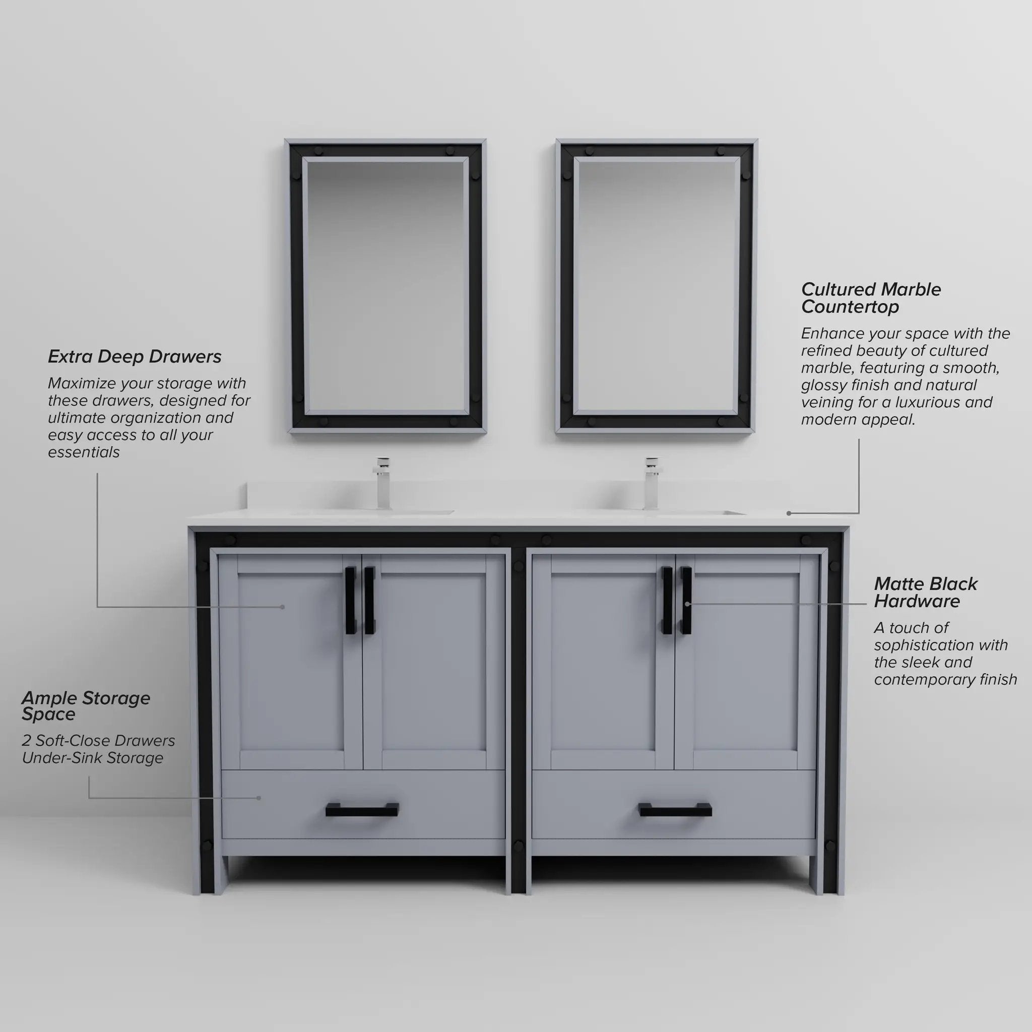 dark grey vanity