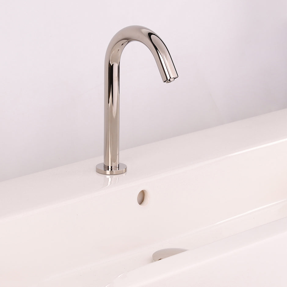 polished nickel faucet
