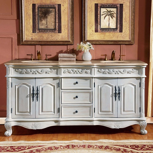 antique white vanity