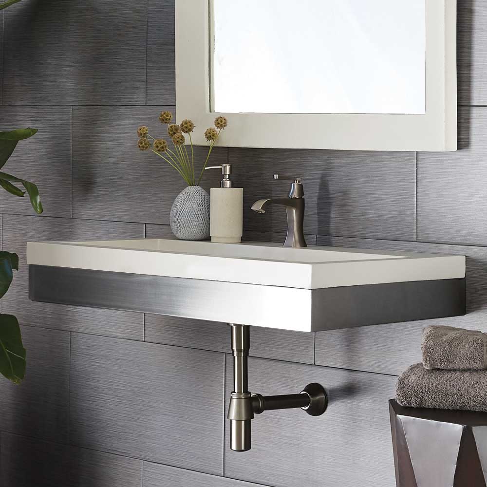 stainless steel vanity