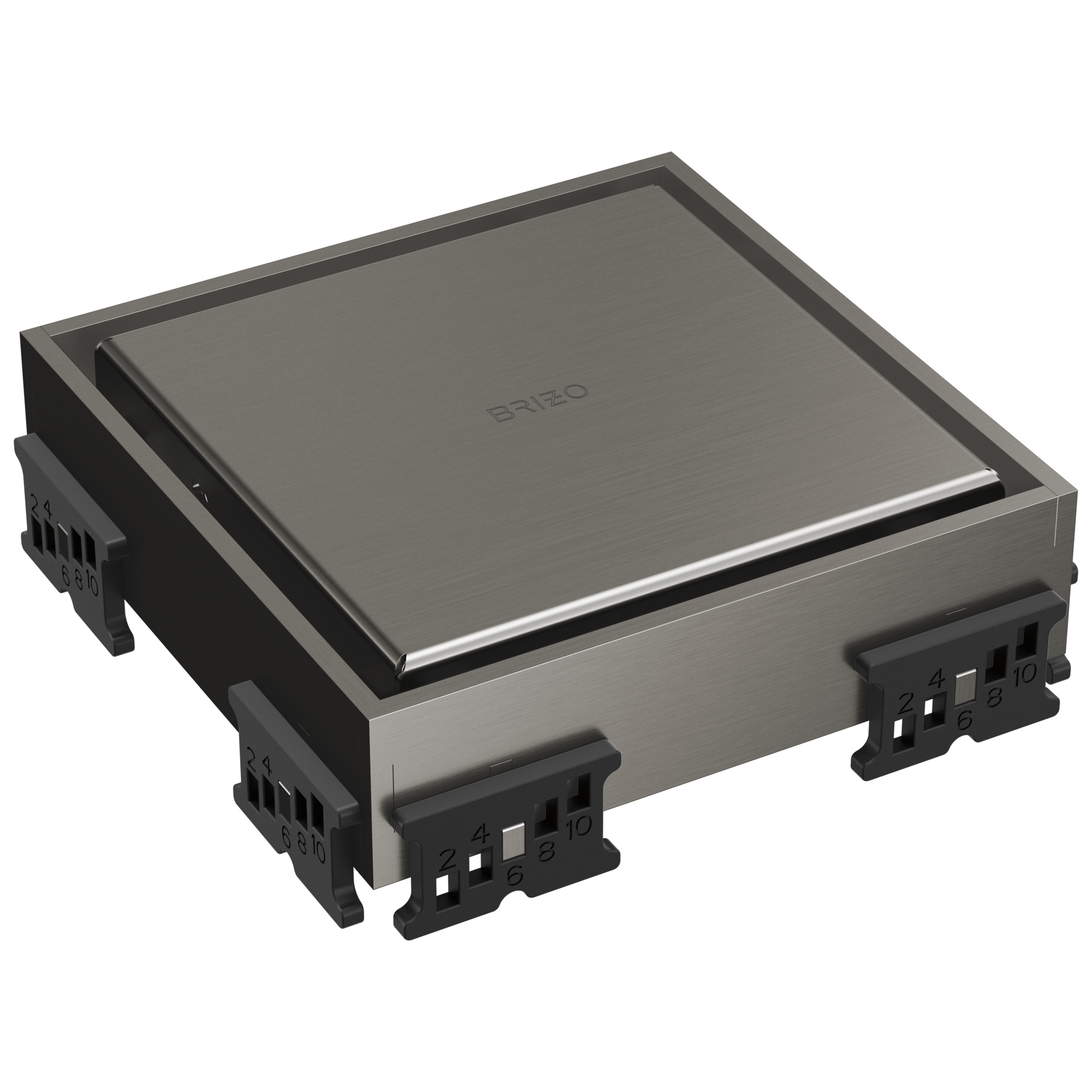 Brizo 4" Reversible Square Point Shower Drain