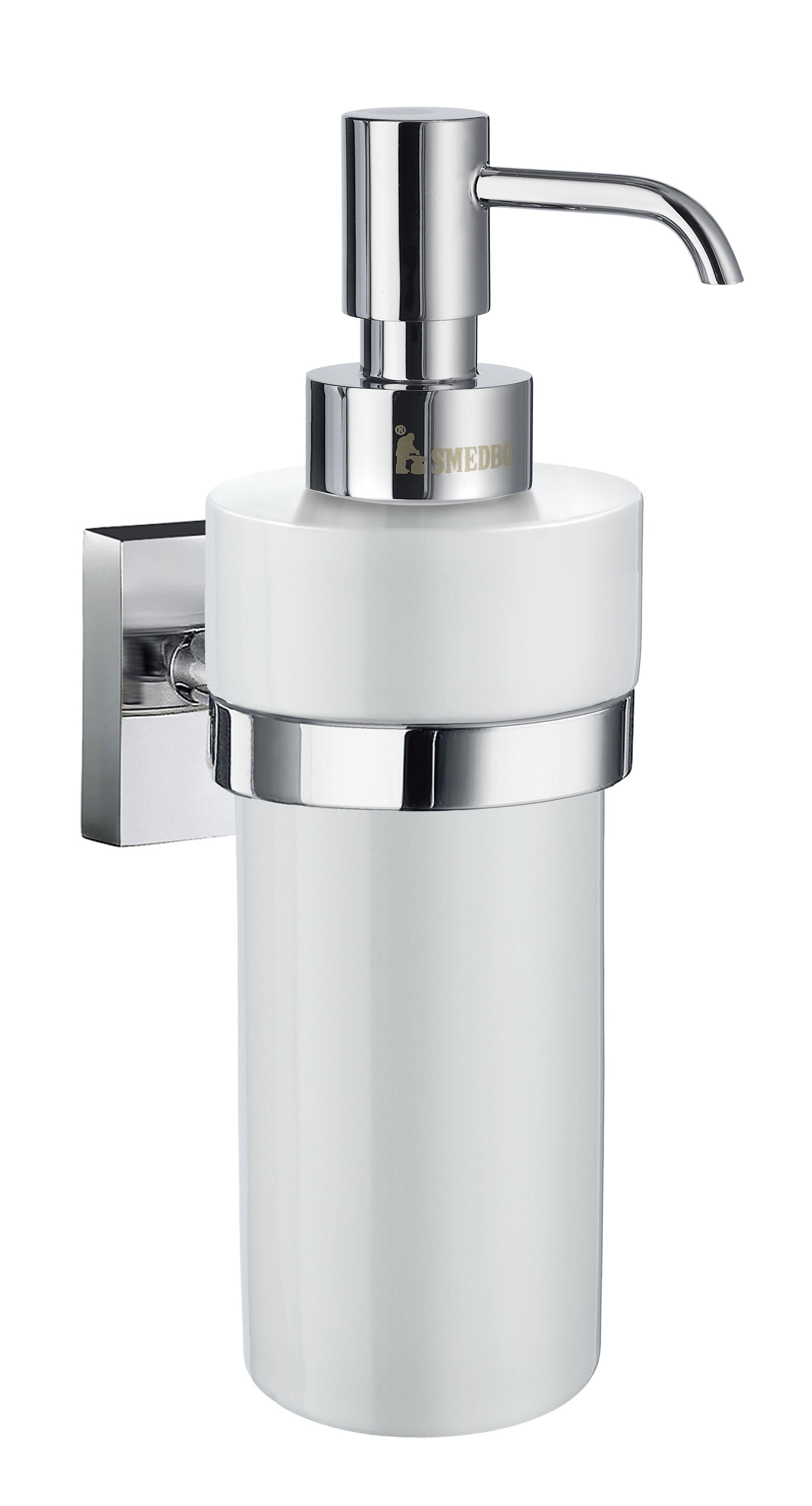 polished chrome soap dispenser