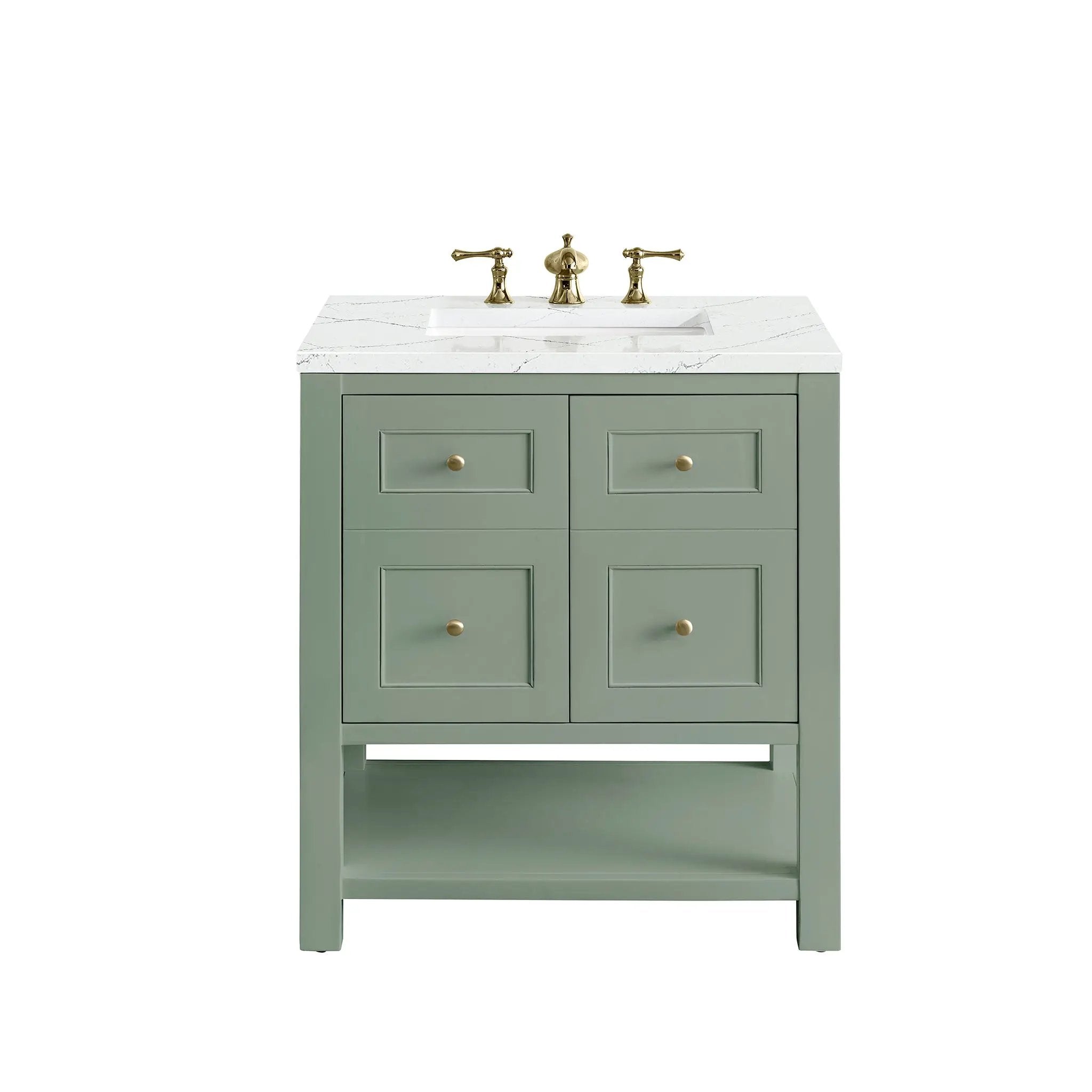 James Martin Breckenridge 30" Single Vanity Set - Smokey Celadon by James Martin Vanities