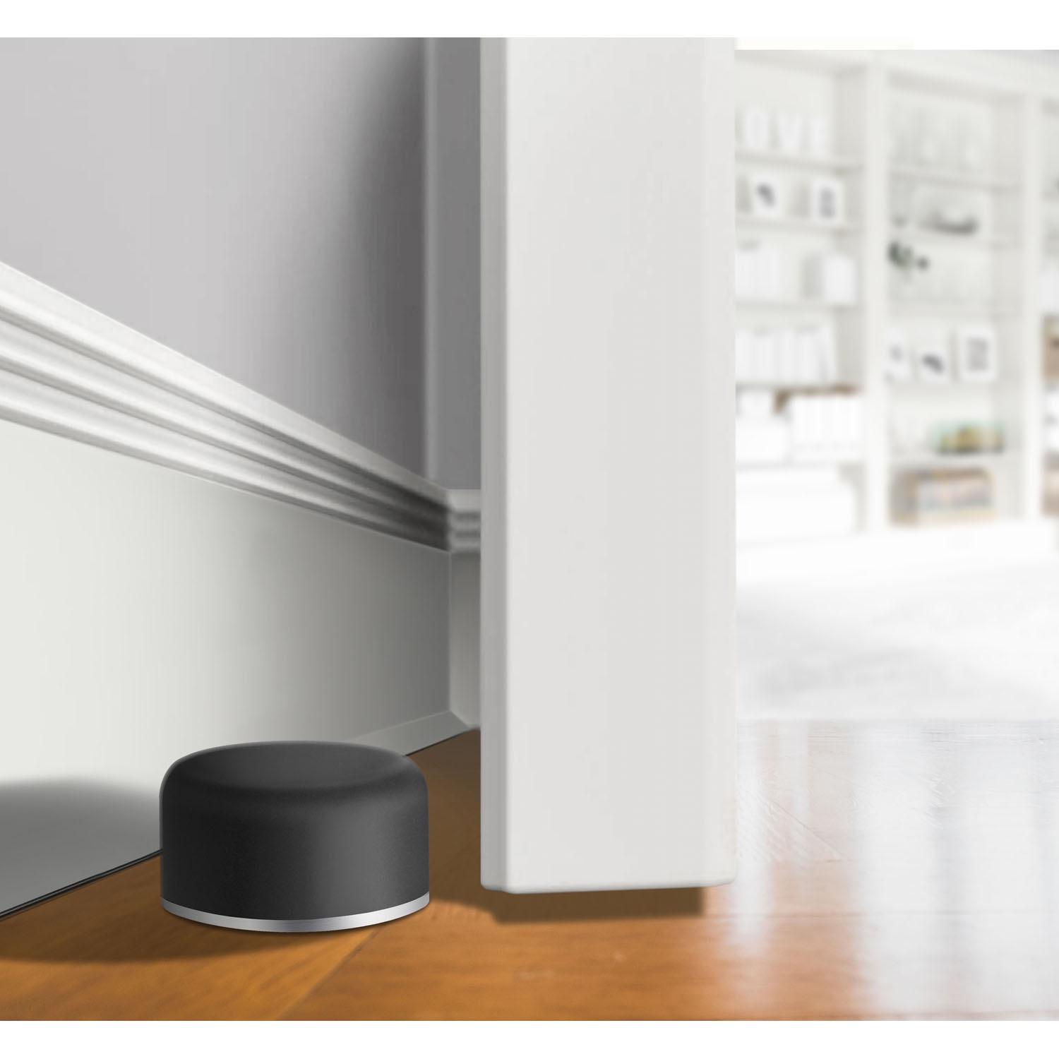 brushed stainless steel door stop