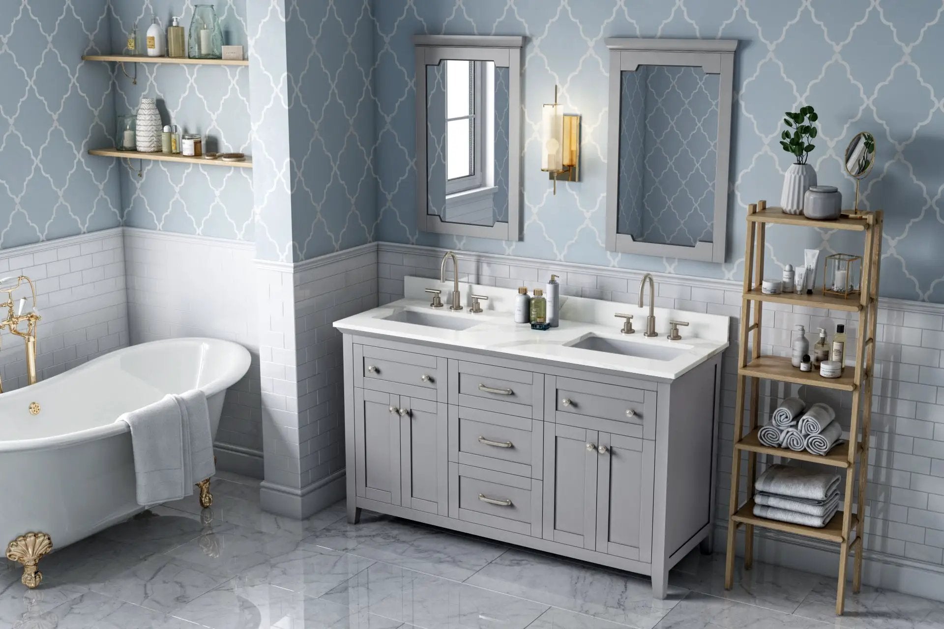 grey vanity