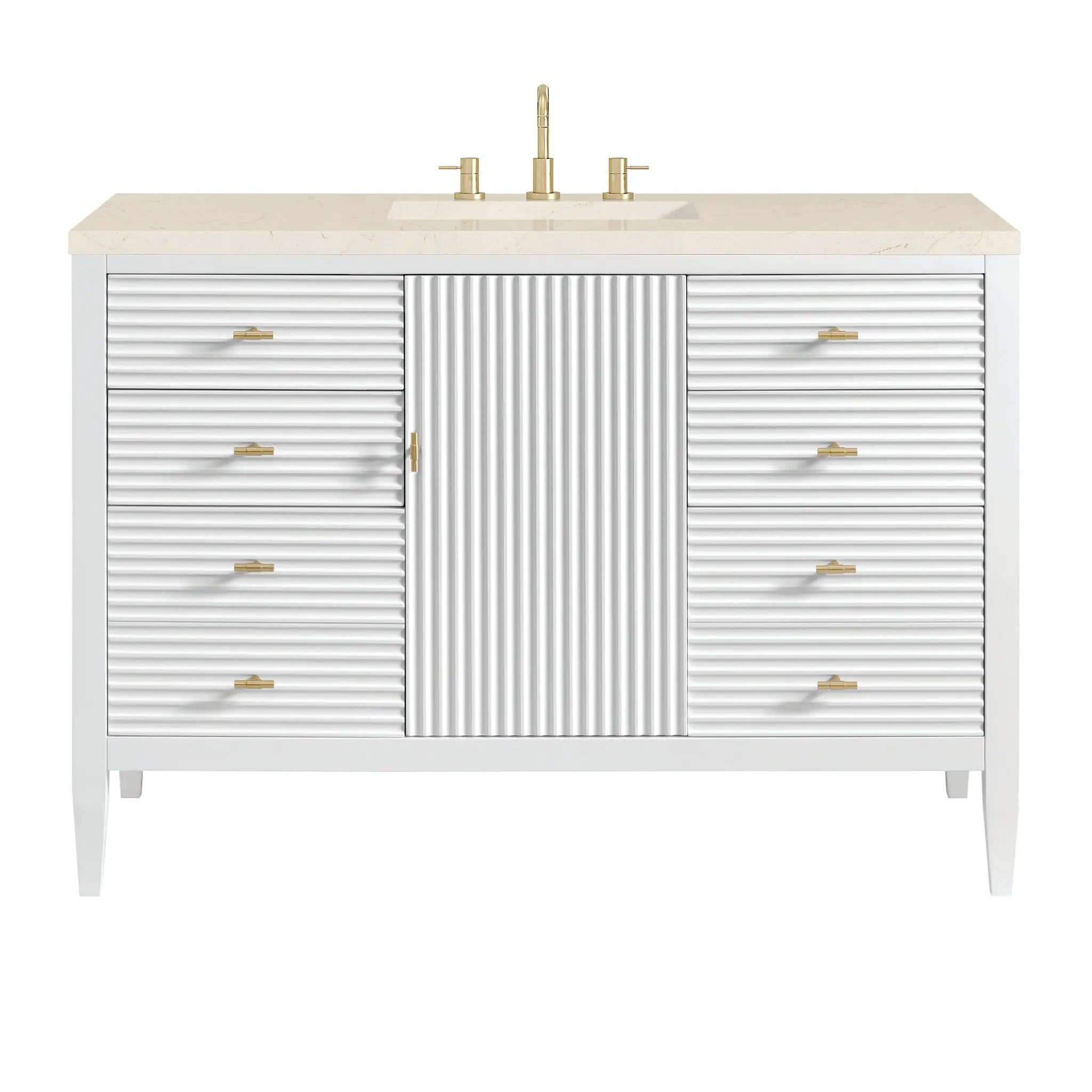 James Martin Myrrin 48" Single Vanity Set - Bright White by James Martin Vanities