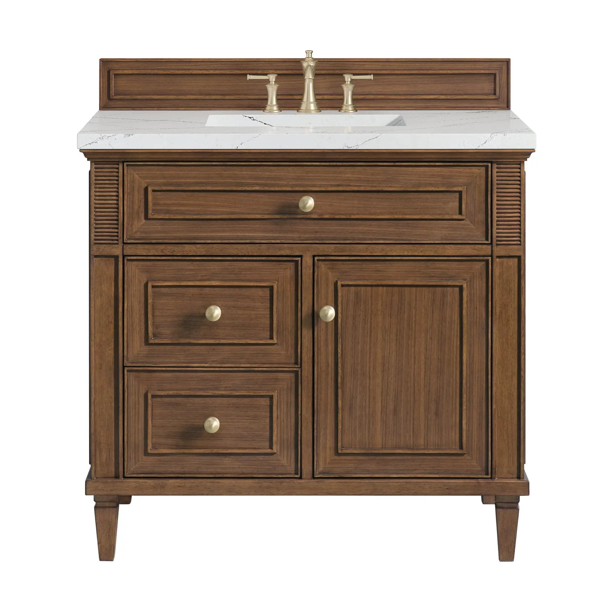 James Martin Lorelai 36" Single Vanity Set - Mid-Century Walnut by James Martin Vanities