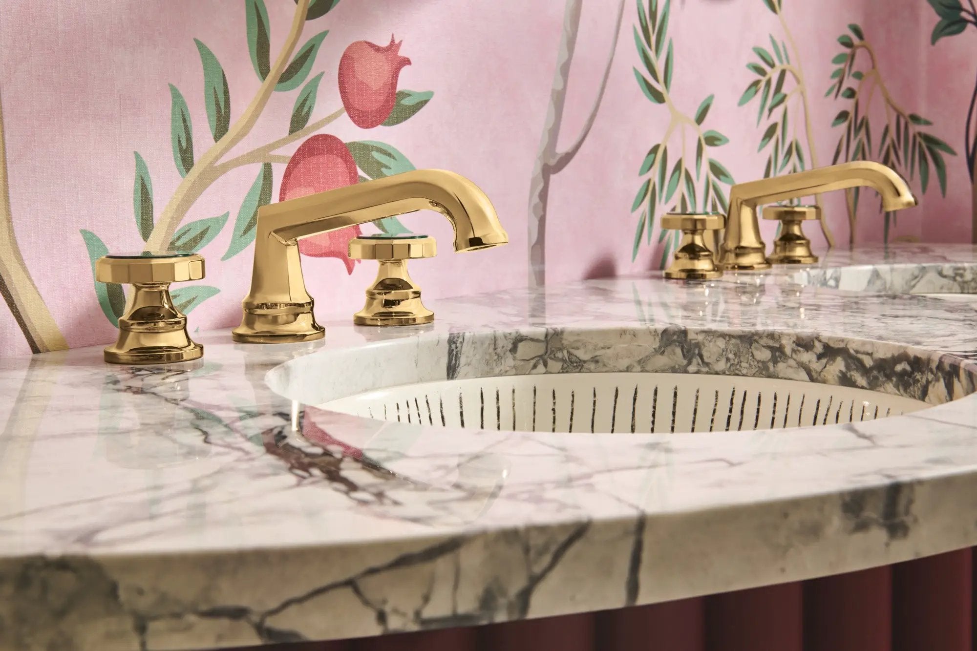 polished gold faucet