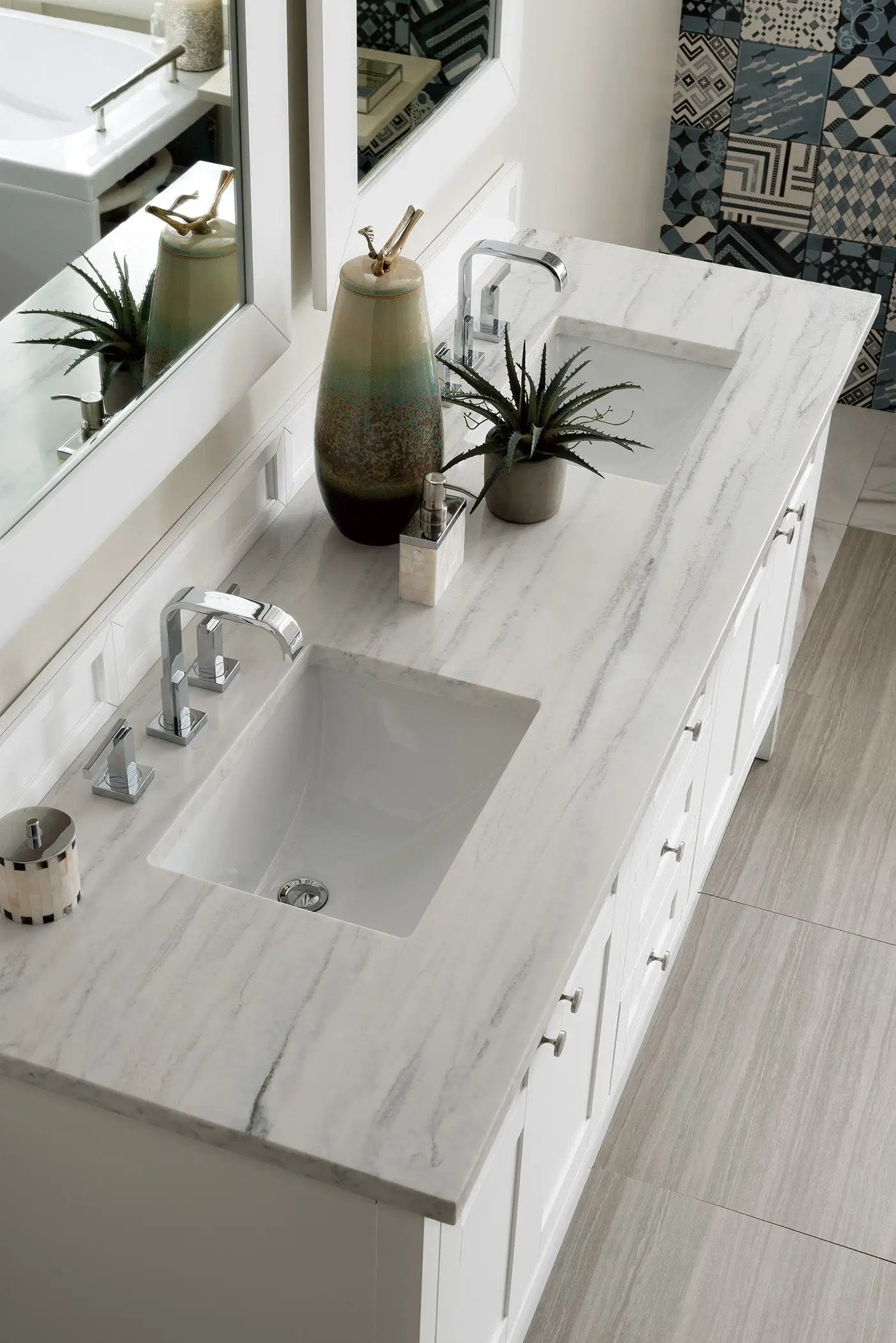 bright white vanity