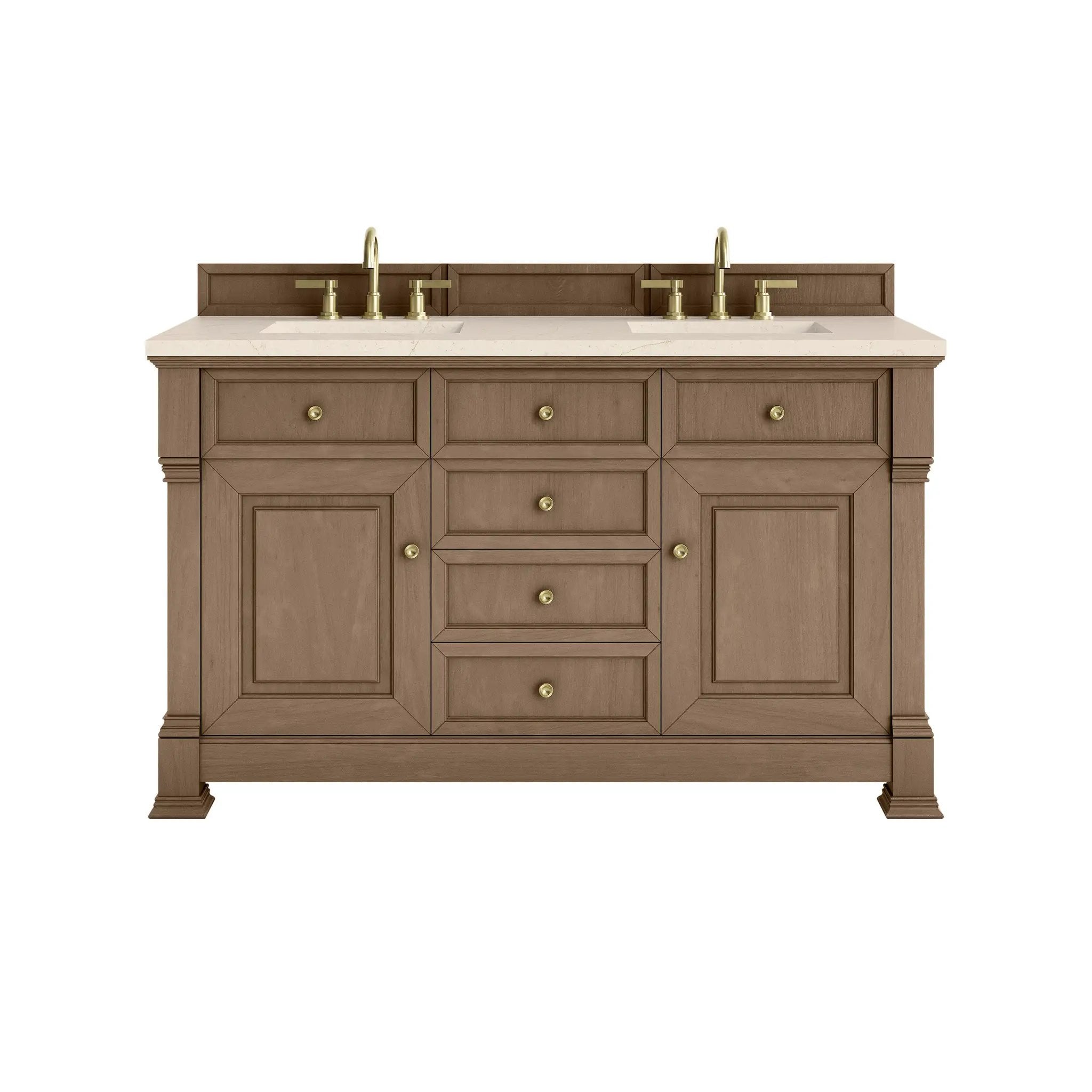 James Martin Brookfield 60" Double Vanity Set - Pecan by James Martin Vanities