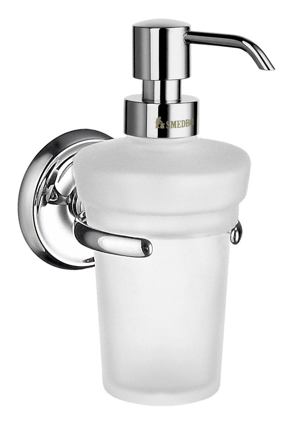 polished chrome soap dispenser
