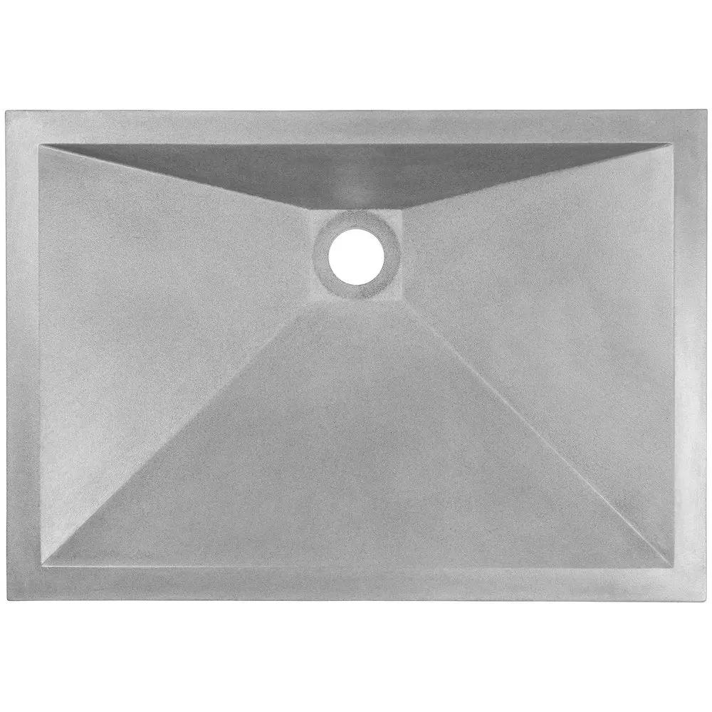 Linkasink Rider Concrete Rectangle Sloped Vessel or Undermount Sink 20" by Linkasink